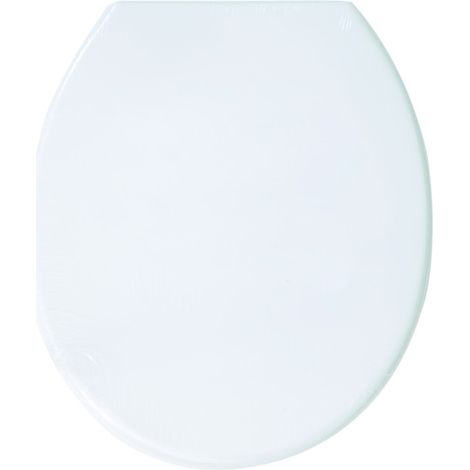 Asiento de inodoro PP blanco - Bisagras de acero inoxidable MSV (1/5)