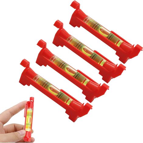 4 PCS Corde Corde Bulle Niveau, Niveaux À Bulle Rouge Avec Cordon, Corde Corde Bulle Niveaux, Pour Travaux De Maçonnerie, Travaux De Plomberi (1/5)