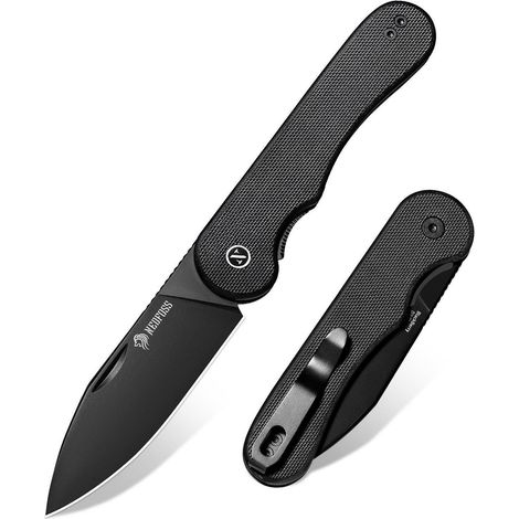 Klappmesser mit D2 Stahlklinge, G10 Griff und Gürtelclip Legal in Deutschland