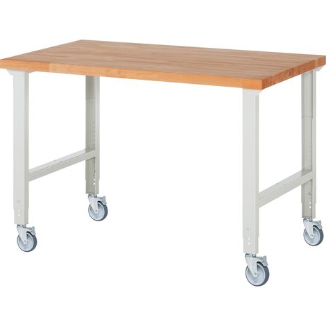 Rau Fahrbare Werkbank höhenverstellbar 7000-1, B1500xT900xH950-1000mm (1/4)