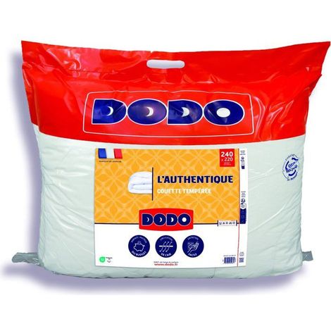 Couette DODO L’AUTHENTIQUE tempérée 250 g/m² 220 x 240 cm Blanc polyester (1/3)