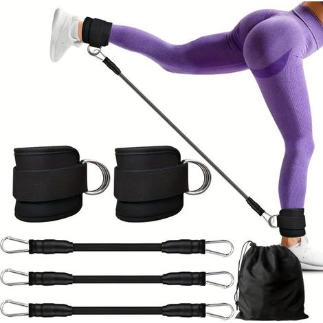 Bandes de résistance pour le yoga, le renforcement musculaire des fessiers et des jambes, et les exercices musculaires. (1/5)