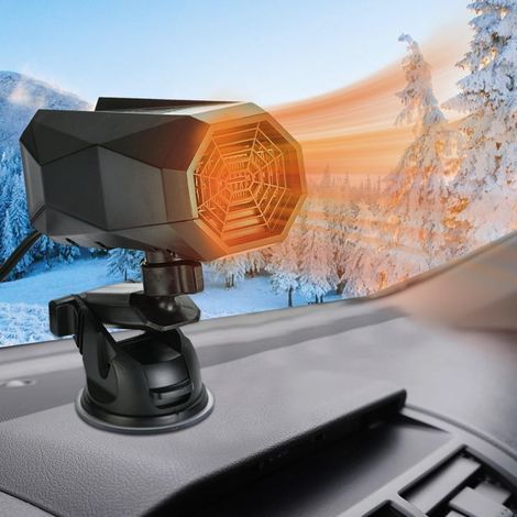 12V 150W Auto-Windschutzscheibenentfeuchter, 2-in-1 tragbarer Auto-Heizlüfter mit 360°-Schwenkfunktion, Auto-Heiz- und Entfroster mit Zigarettenanzünderanschluss (1/5)