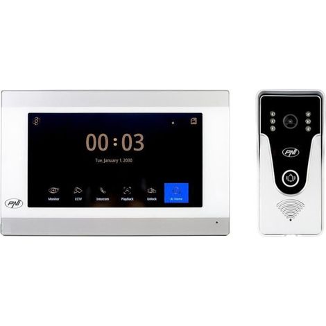 Interphone vidéo - PNI - PT750 - WiFi HD - 2MP 1080P - Vision nocturne - Application Tuya Smart