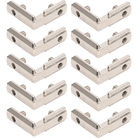 10 Pièces Connecteurs d'Angle Intérieur en Zinc M5, Accessoires Type L pour Imprimante 3D (1/5)