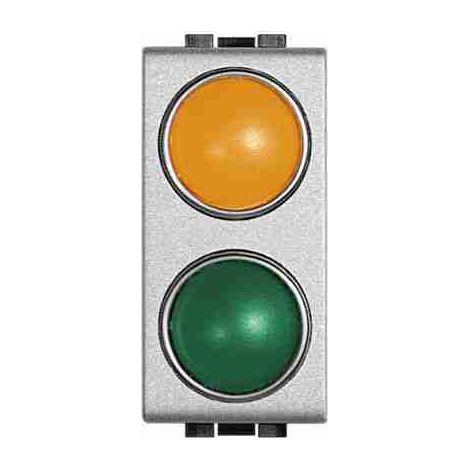 Portalámparas doble BTINT4372AV con 2 difusores: 1 naranja + 1 verde