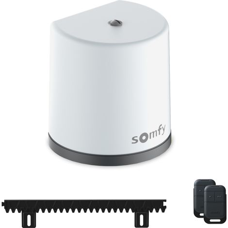 SOMFY 1246279 - Motorisation de portail coulissant Freevia 400 RTS - Livrée avec 2 télécommandes Keypop et 4m de crémaillère