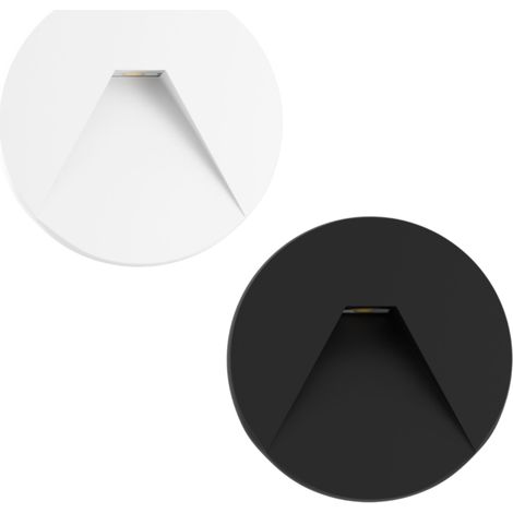 Beneito & Faure - Luce da incasso segnapasso LED Pun 3W - CCT Switch 2700K/3200K/4000K - Bianco e Nero