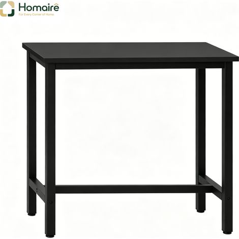 Esstisch aus schwarzem Metall mit Stauraum 100 x 40 x 100 cm HOMAIRE (1/5)