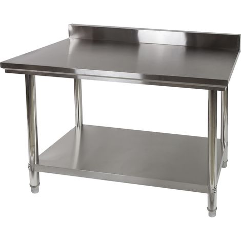 Edelstahl Arbeitstisch 120x60x96/97,5 cm Gastrotisch Küchentisch Edelstahltisch (1/5)