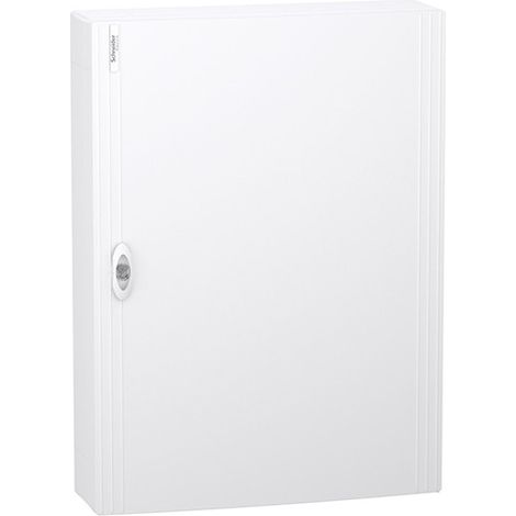 Armario de superficie 24 módulos por fila y puerta opaca PrismaSet XS de Schneider  4 filas