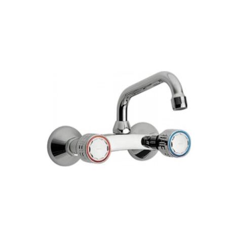 GRIFO BIMANDO MURAL PARA COCINA CON CAÑO SUPERIOR (1/2)