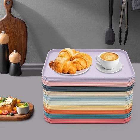 Plateau de service Plastique Fastfood Plateau de cantine Plateau de petit déjeuner 3122cm (1/5)