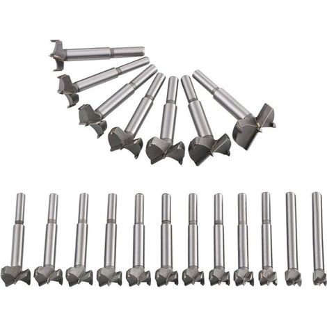 Stoppini Legno 19PCS (10MM - 40MM), Carburo di installazione di Porte Sferica, Cassetti, Capelli Forma punta da Trapano per Fare i Fori nel Proprio Piatto Fondo In Legno (1/5)