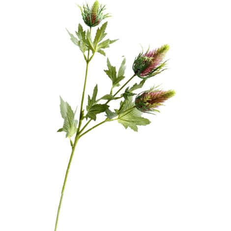Fleur Artificielle Eryngium - Tige Longue 40 cm - Pour Bouquet de Mariage Centre de Table Décoration Intérieure - Lot de 1 (1/5)