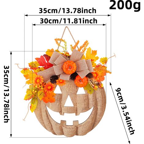Halloween Wooden Pumpkin Hanging Tag, Artificial Flower Pendant, Autumn Window Display, Home Decor, G3-40 Autumn Wooden Pumpkin Hanging Tag -