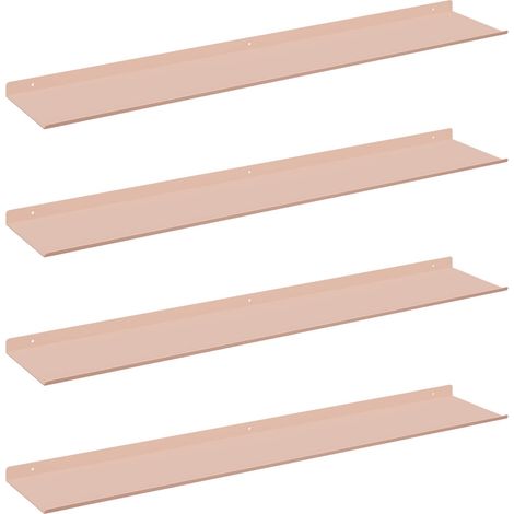 Maison Exclusive - Schwebendes Regal 4 pcs Rosa 100 x 18 x 2,5 cm