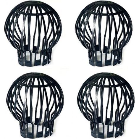 Set mit 4 Dachrinnenabdeckungen - 11 cm - Schwarz - 4 Filter für Dachrinnenabdeckungen (1/5)