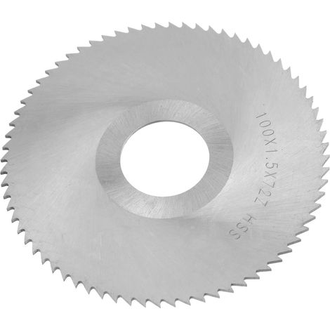 Disque de Scie Circulaire en Acier Rapide 100 mm, Fraise de Coupe 72 Dents pour Bois et Métal
