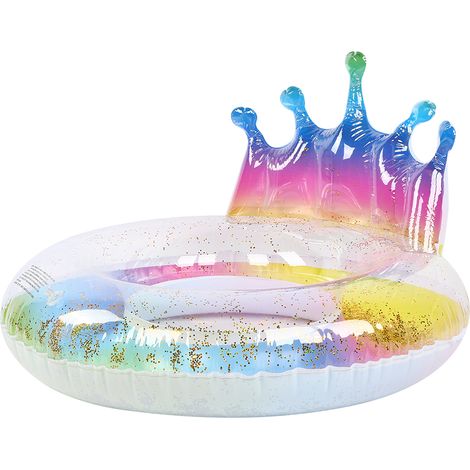 Bouée gonflable ronde épaisse en forme de couronne de reine, ornée de paillettes, pour filles et femmes, 100 cm / 39,3 pouces (1/5)