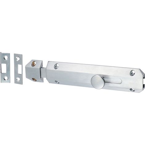 TIMCO Architectural Flat Section Bolt Satin Chrome - 150 x 35mm