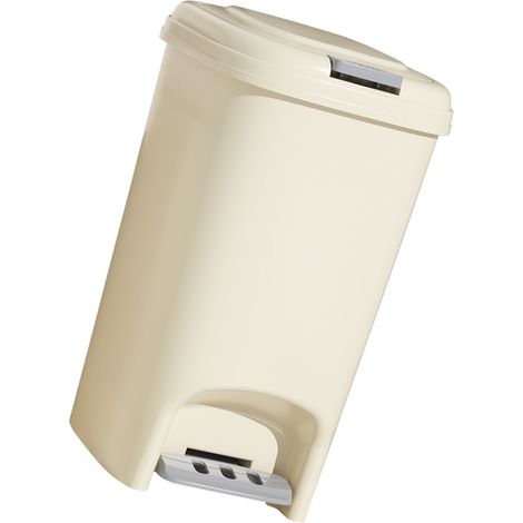 Poubelle à pédale grande capacité, 15 L, au design élégant et polyvalent avec couvercle, idéale pour la cuisine, le salon et la salle de bain.