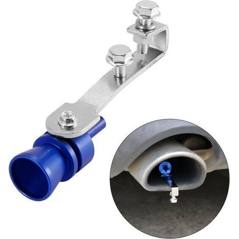 Universal Car Exhaust Pipe Sound Simulator, Turbo Whistle, Car Turbo Muffler, Auto Parts (Blue, L) (1/5)