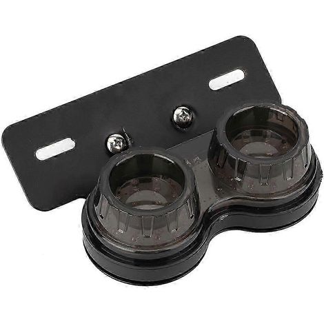 Feu arrière de moto rond à LED 12 V, accessoire universel modifié, lentille fumée (1/4)