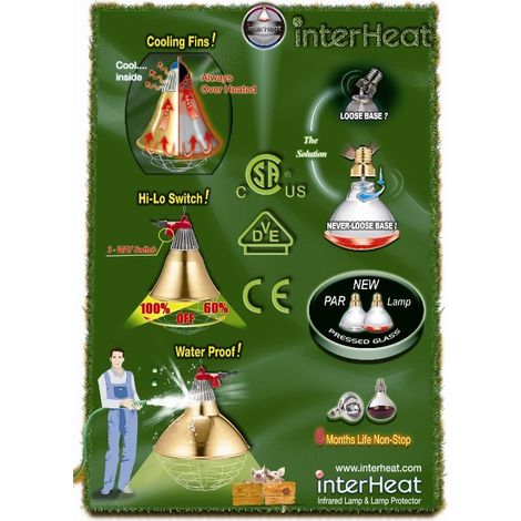 Bombilla Interheat 175 W Roja PAR 2 uds