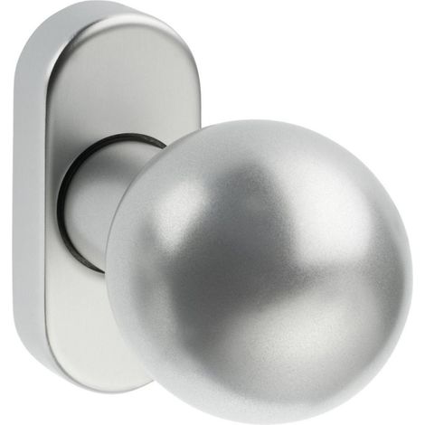 Pulsante su rosetta. 2033/5010. Colore d'argento