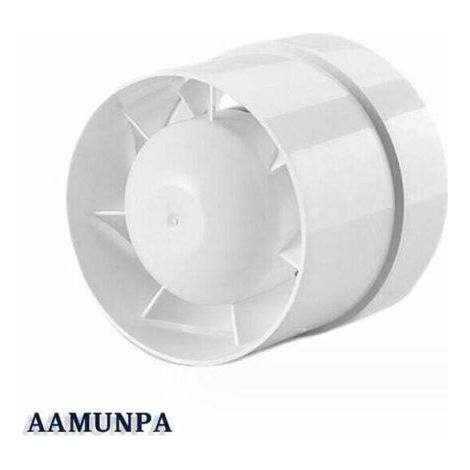 1 PCS Ventilateur Extracteur d'air, économique 100mm, 12W/130m³, extracteur axial conduit en ligne : salle de bain, cuisine, cave,