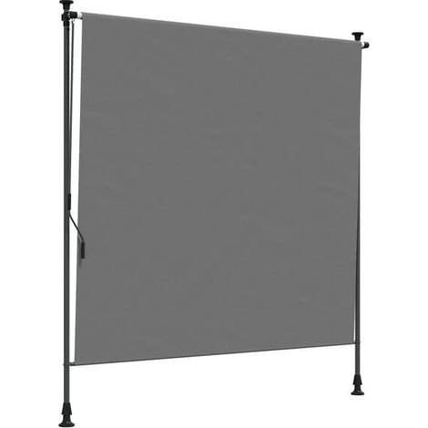 Store enrouleur extérieur gris clair, 120 x 270 cm (1/5)