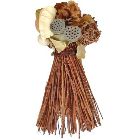 Bouquet de fleurs séchées sur pieds H 26 cm - Motif 1 - SILUMEN