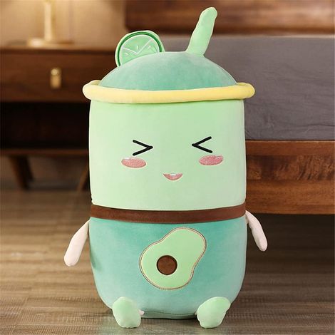 Adorable peluche bubble tea, peluche boba tea, oreiller en peluche, peluche goûter, peluche thé au lait fruité, peluche avocat de 50 cm