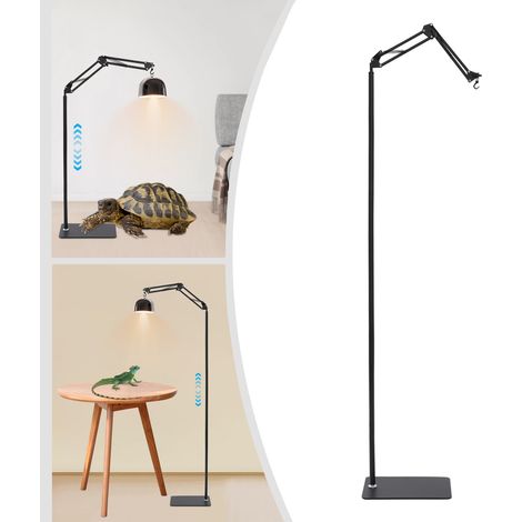 Support d'éclairage pour reptiles, lampadaire réglable avec socle pour terrarium de reptiles, Luminaire (1/5)