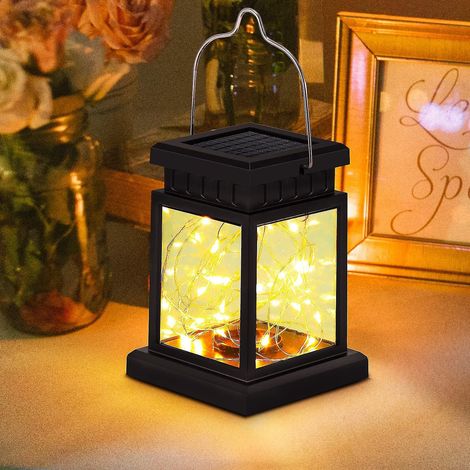 Lampes solaires suspendues d'extérieur, petite lanterne solaire en forme d'étoile, étanche IP65, couleur chaude-AquaForge (1/5)