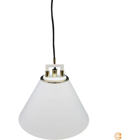 [NEUWERTIG] B-Ware Euluna Hängeleuchte Pendelleuchte Lampe Weiß ø 28cm Einflammig E27 Metall
