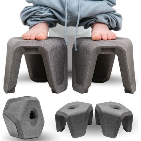 STUUL Design-Toilettenhocker für Erwachsene, WC Hocker in Basalt, KL-1NTN-K07R