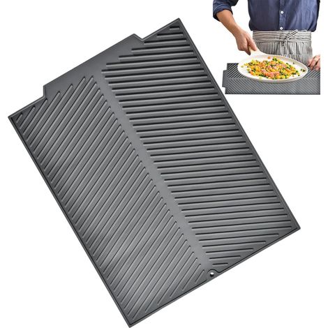 Tapis de vaisselle en silicone, tapis d'égouttement en (1/5)