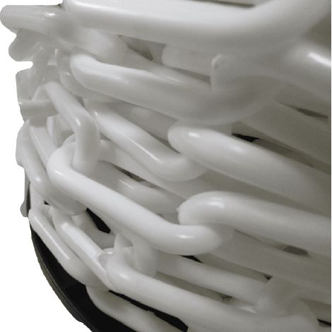 Plastic Safety Barrier Chain Fence 25M 6MM White (Decorative Garden Drive) (1/3)