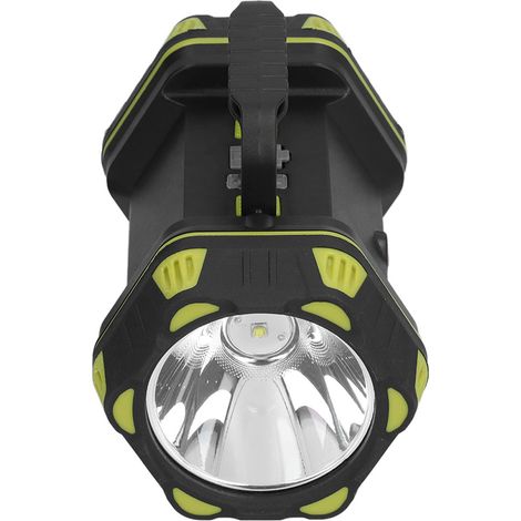 Lampe torche LED rechargeable puissante, imperméable pour extérieur, randonnée, pêche de nuit et urgence - Batterie intégrée incluse - Projecteur portable double face TZ02001 (1/5)