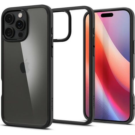 Custodia per iPhone 16 Pro Spigen Ultra Hybrid Nero Opaco (1/5)