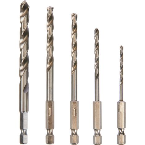 Set punte rettificate x ferro metallo hss attacco esagonale 1/4 serie 5 pz krino (1/3)