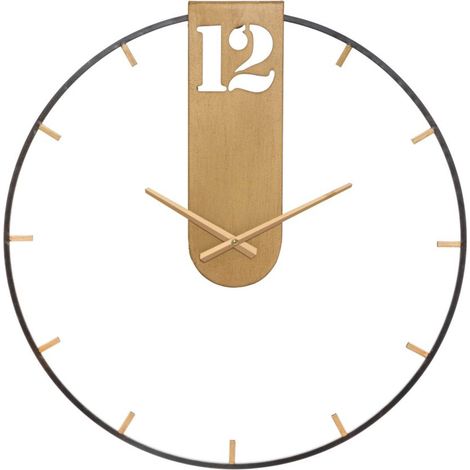 Orologio da parete in metallo oro, Ø60x4,5 cm – Goldy (1/5)