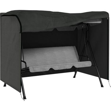 Housse de protection pour balancelle de jardin, housse imperméable pour balancelle Hollywood, 205 x 124 x 164 cm, gris foncé (1/5)