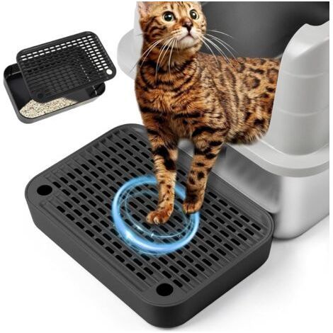 Zugangsrampe für die Katzentoilette, Katzentritthocker, Streuschaufel mit Filter und rutschfesten Gummifüßen, geeignet für Kätzchen und ältere Katzen. (1/5)