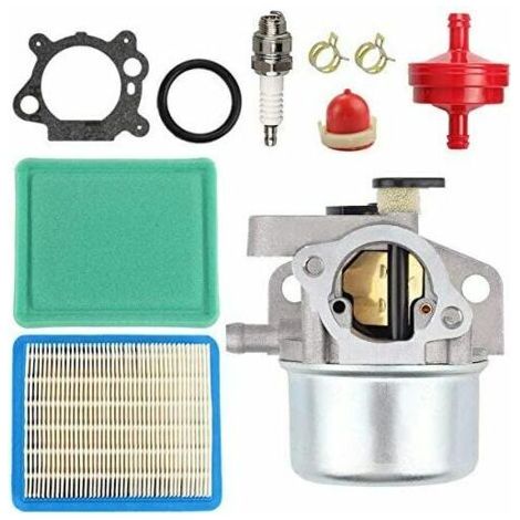 Carburador 799871 799866 para motores Briggs & Stratton 790845, 796707, 794304, compatible con las series de motores 675, 675ex, 725ex, incluye filtro de aire, junta y bujía de aluminio.