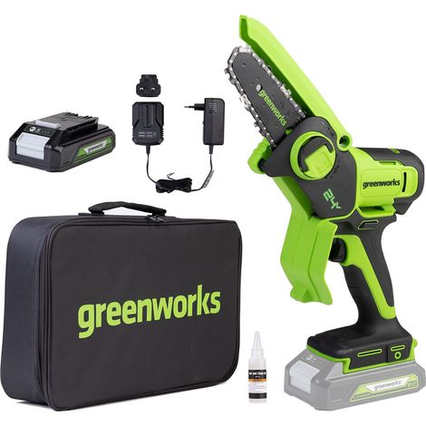 Greenworks G40PSF Sega ad Asta a Batteria, Lunghezza Barra 8-Pollice (20 cm),Velocità Catena 8m/s, 3,64kg, Auto-Lubrificante, Asta 2.58m, SENZA Batteria 40V e Caricabatterie, Garanzia 3 Anni