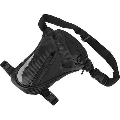 Sacoche moto homme tendance, pochette de taille résistante pour conduite, sac banane cuir (1/5)