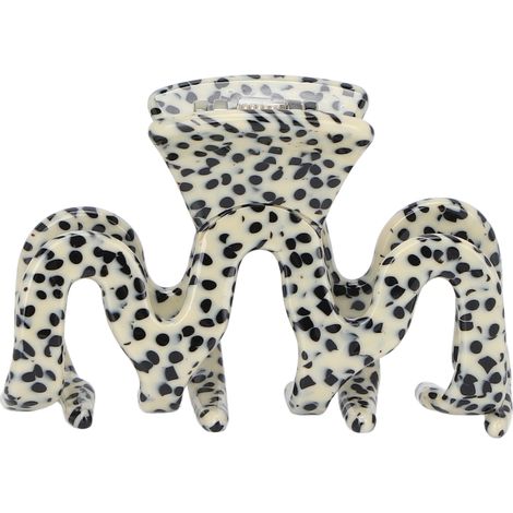 Pinza para el cabello de mujer, sencilla, moderna y elegante, accesorio para maquillaje y lavado facial, estampado de leopardo beige y negro. (1/5)